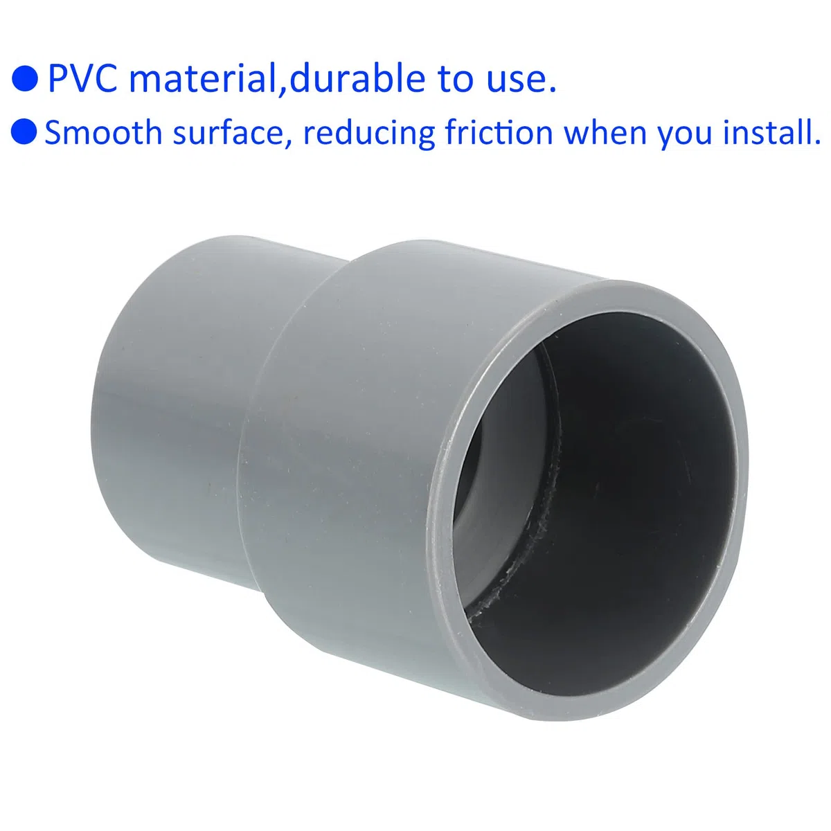 sourcing map 2 Paquete PVC Tubería Montajes - Agua Tubería Incrementador Reductor Conectores Adaptadores, Reductor Acoplamiento Zócalo, Aplicar a Exterior/Jardín (25mm y 40mm ID)