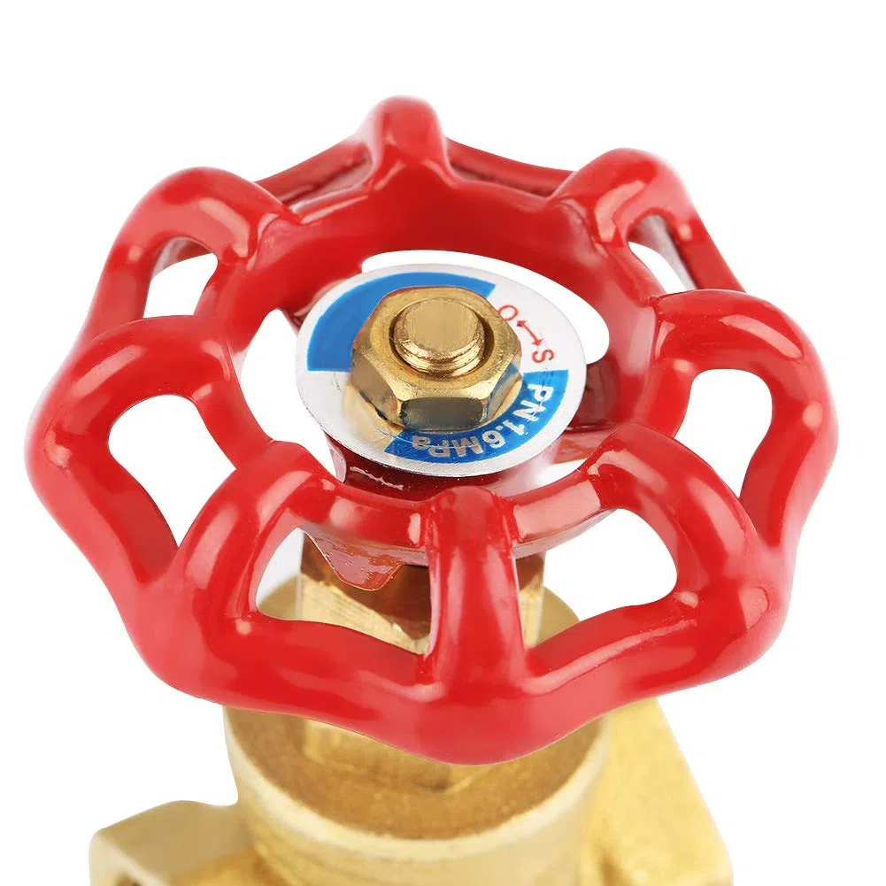 Válvula de Compuerta de Latón DN15, Válvula de Compuerta Giratoria BSPP G1/2, 232PSI para Agua, Aceite, Gas