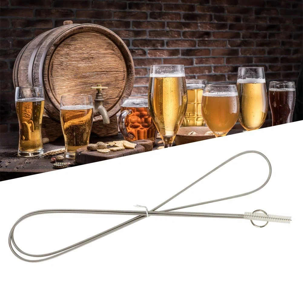 Alvinlite Manguera de Cerveza, Cepillo de Limpieza para pajitas, línea de Cerveza, Limpiador de tuberías, Herramienta de Limpieza de fregado Flexible Larga Manguera