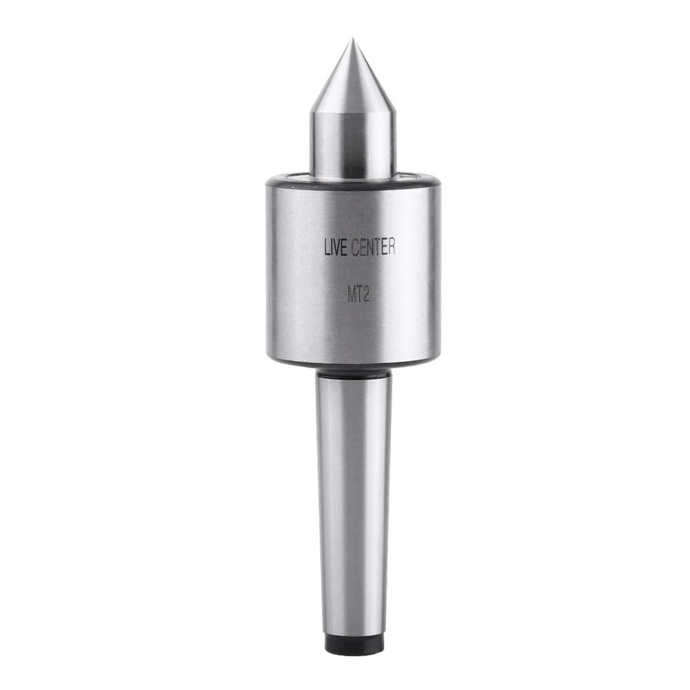 Cono Mt2- Cono Morse precisión Rotary vivo Rotatorio centro de fresado de la forma cónica Metal Work Torno herramienta de Chrome