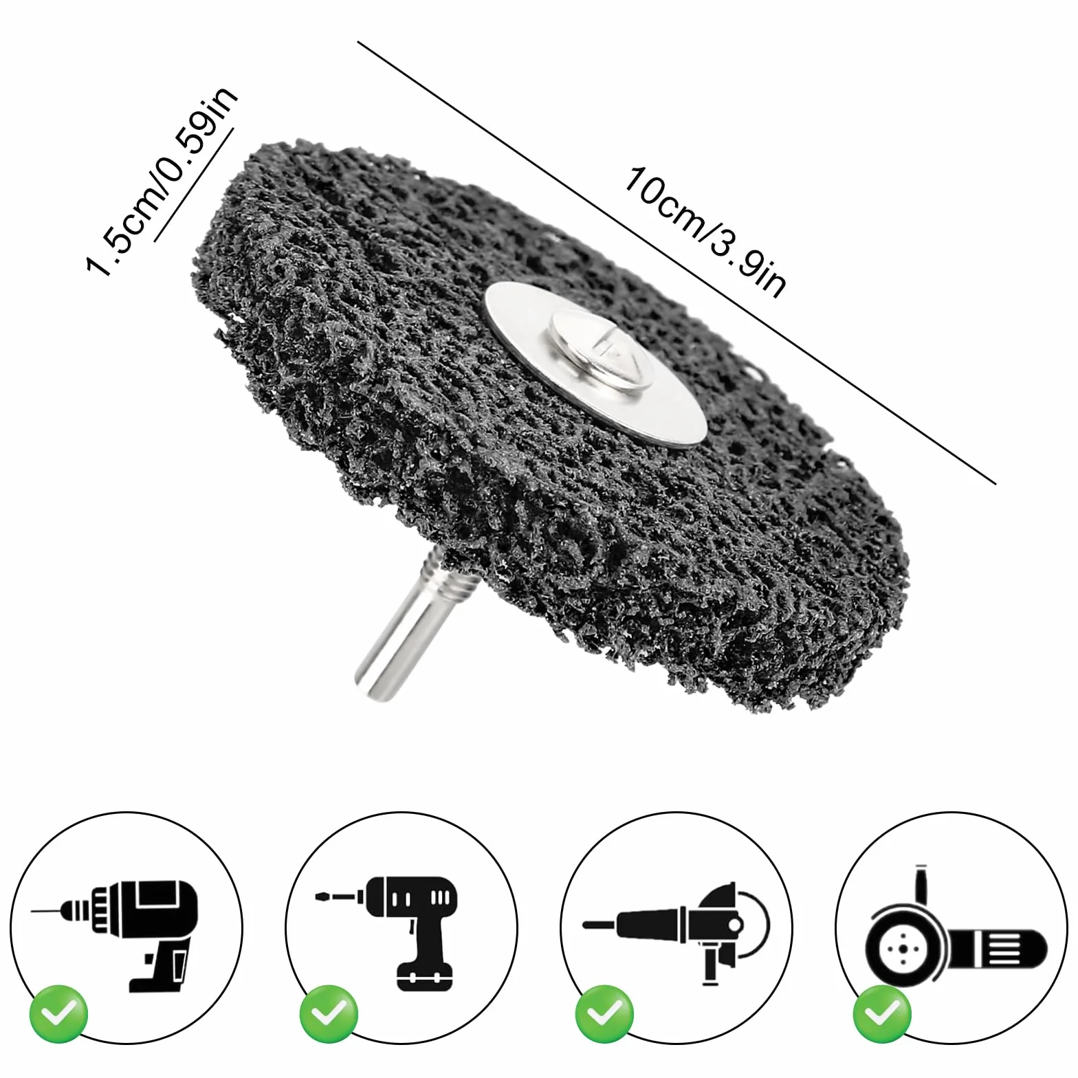 CDS - Disco abrasivo CBS de 100 mm, 5 unidades, para amoladora angular, soldaduras de óxido, limpieza y eliminación (negro)