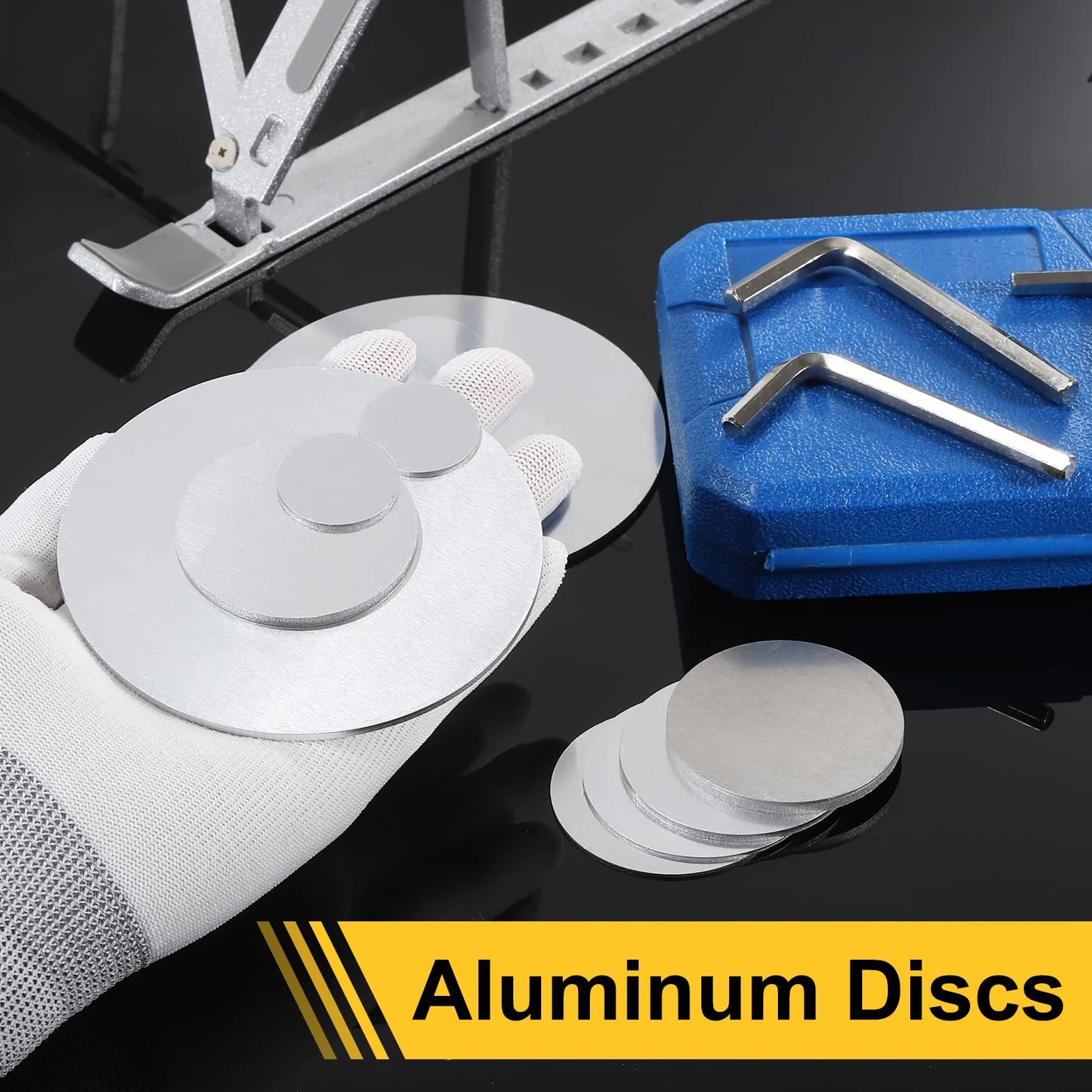 QUARKZMAN 2 Piezas De Disco De Aluminio 4"(100mm) Diámetro 0.16"(4mm) Grosor 1060 Placas De Círculo De Aluminio Hojas Redondas Para Estampado De Metal