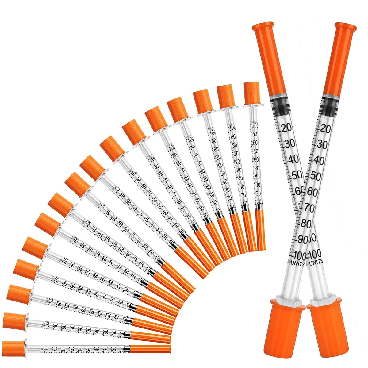 Tubos de Plástico 30 piezas 1 ml/cc 8 mm x 30G Herramientas de Medición Versátiles Embaladas Individualmente Accesorios de Laboratorio