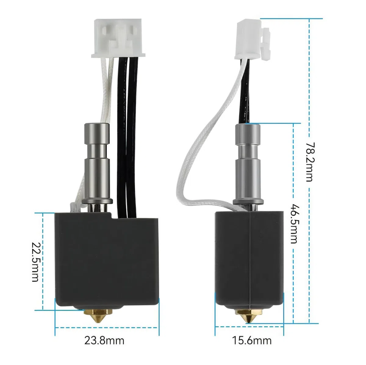 Kit Hotend Cerámico para Anycubic Kobra S1 Combo, 1 Hotend, Acero Endurecido de 0,4mm, 2 Fundas de Silicona, Compatible con Kobra S1/Combo/ACE Pro, Extrusor para Impresora 3D