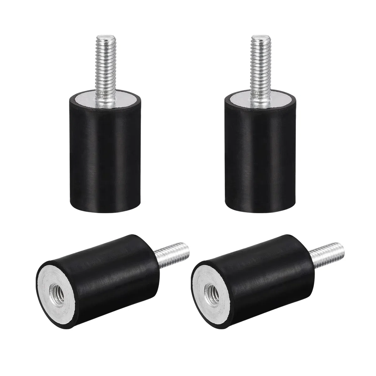 sourcing map Goma Monturas 4 Piezas M6 Macho/Hembra Vibración Aislador Impacto Absorbedor D20mmxH30mm
