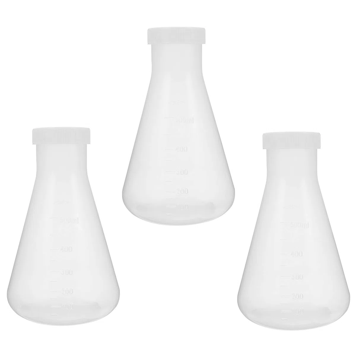 ULTECHNOVO 3 Piezas Matraz De Plastico Vidrio Erlenmeyer Matraz Cónico De Plástico Petaca De Plástico Juguete Cerebral Matraz Erlenmeyer Profesional Laboratorio Páginas Niño Reutilizable