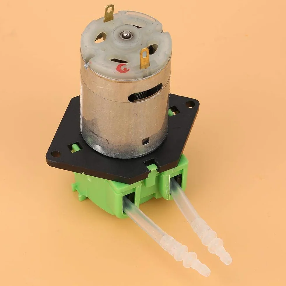 Bomba Peristáltica 12V DC para Microdosificación Autocebante con Cabezal de Dosis, 2x4 Tubos para Laboratorio, Acuarios y Análisis Químico (Verde 2x4)