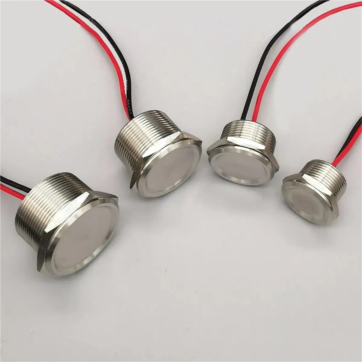 1pcs rruptores táctiles piezoeléctricos Impermeables de Acero Inoxidable 16 mm 19 mm 22 mm 25 mm Botón momentáneo Capacitivo Abierto Normal(16mm)