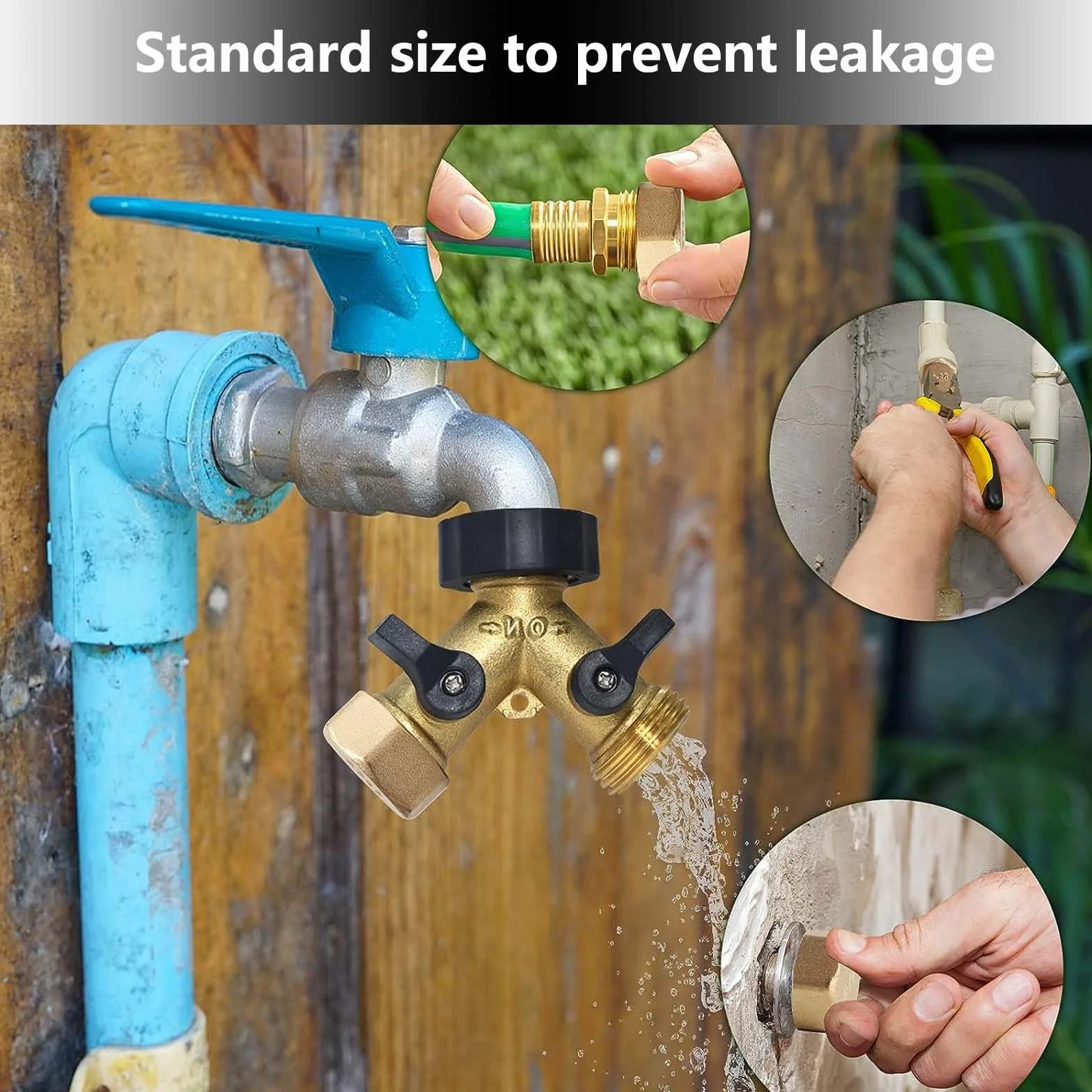 12 Piezas Tapon Grifo, Sello 3/4 Tapón Ciego 1/2 Pulgada 1/8 1/4 3/8 Pulgada Juego,Tapa Tubo Radiador para Tuberías de Agua de Jardín Al Aire Libre con Accesorios De Montaje