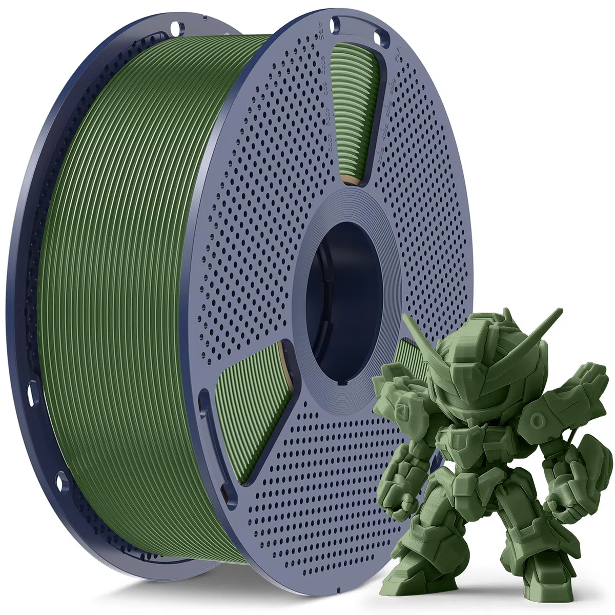 SUNLU Macaron PLA Meta Filamento, 1KG PLA 3D Impresora Filamento 1,75mm, Más Resistente, Precisión Dimensional +/- 0.02mm, Compatible con Impresoras FDM, Carrete de 1KG, Verde Oliva
