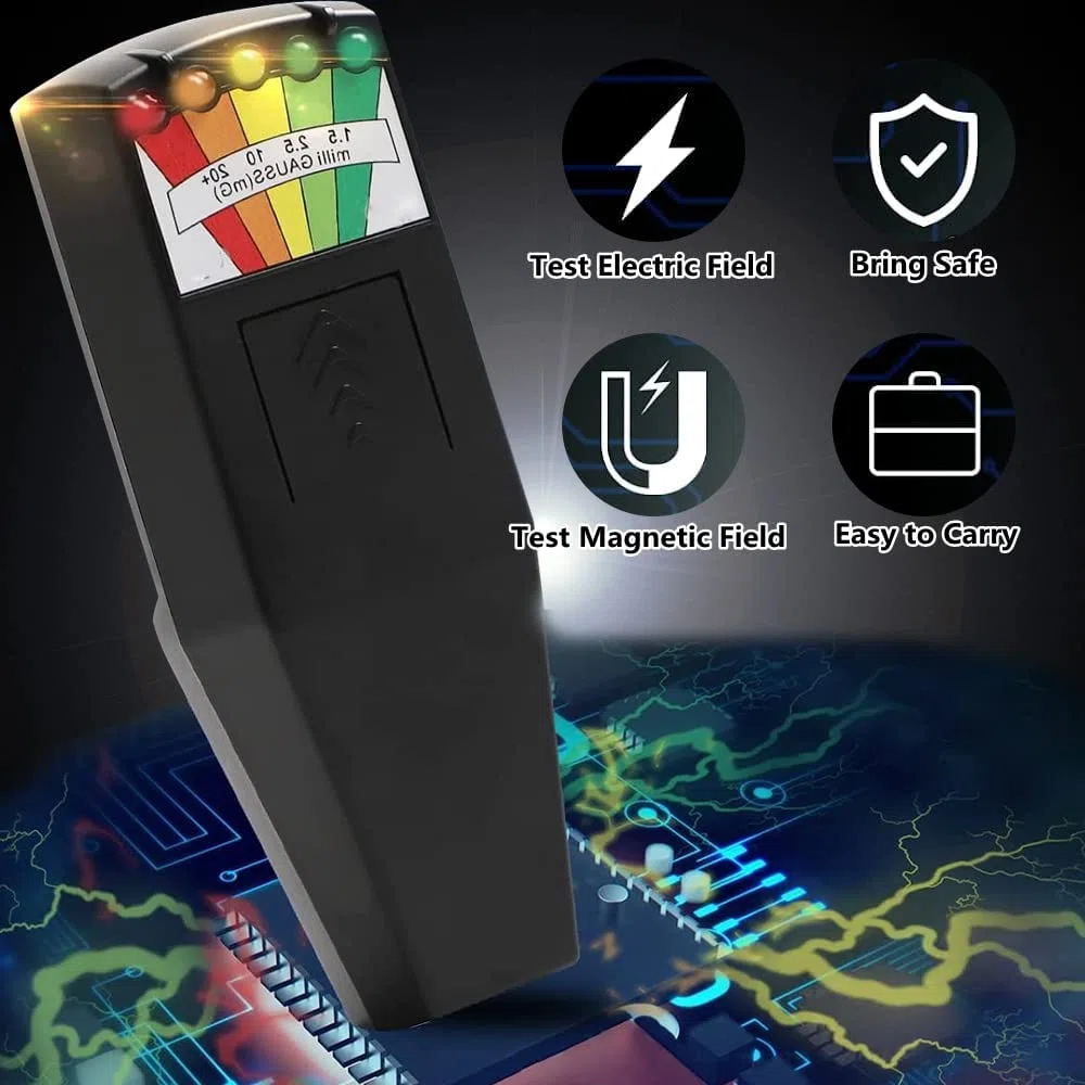 Medidor EMF, 30Hz - 20000Hz Detector de Radiación Electromagnética, Pantalla LED Múltiple, Equipo de caza Fantasma, Caza de Fantasmas, Equipo Paranormal, EMF Meter, EMF Protection