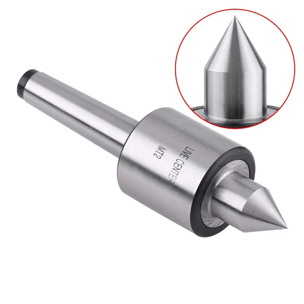 Cono Mt2- Cono Morse precisión Rotary vivo Rotatorio centro de fresado de la forma cónica Metal Work Torno herramienta de Chrome