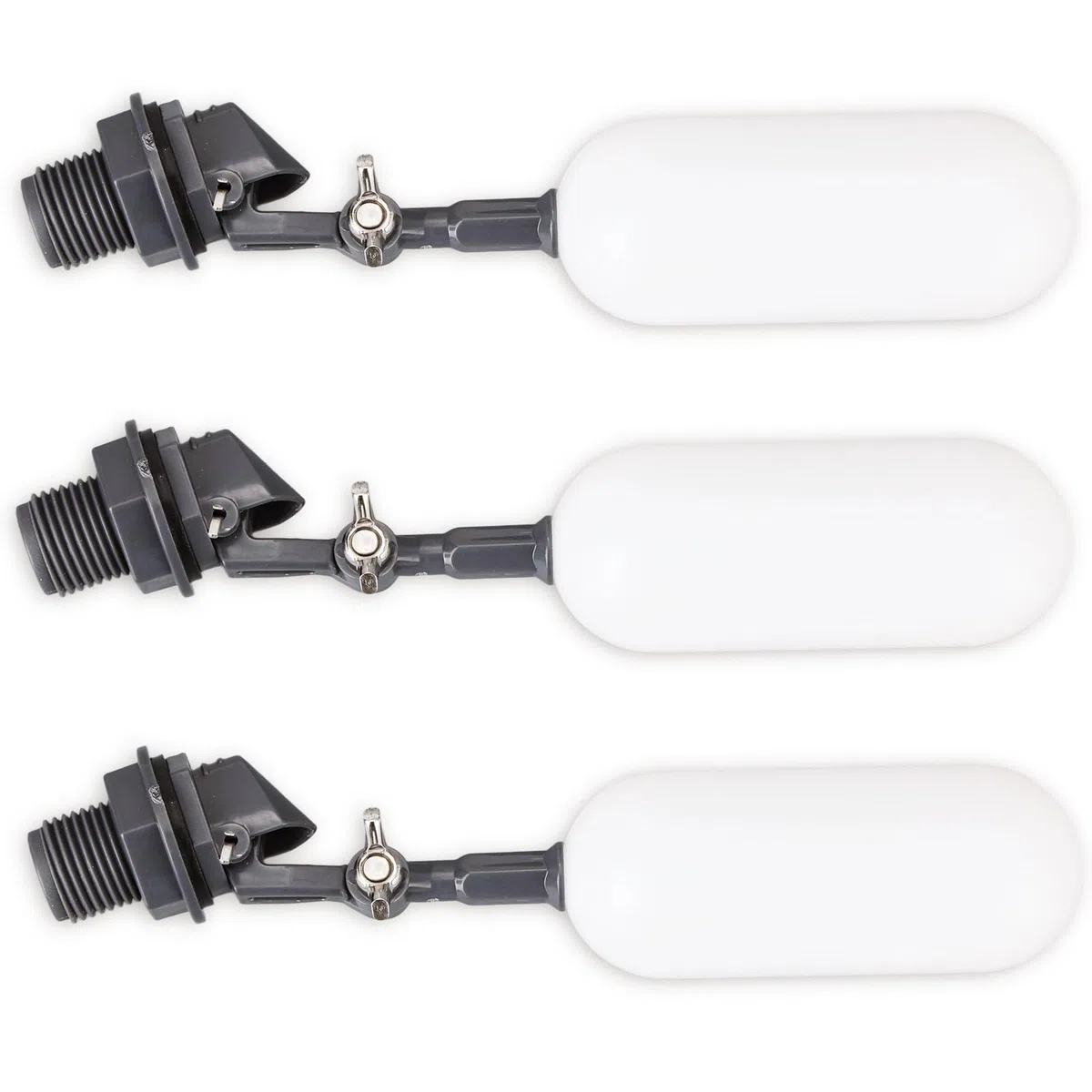 3uds Válvula de Bola Flotante 1/2 Pulg, Válvula de Flotador Agua con Brazo Ajustable y Control Automático del Nivel Agua para Ganado Bebederos Acuarios Estanques e Hidroponía.