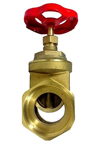 1"pulgada bsp de latón fuerte válvula de compuerta de parada de agua con la cabeza roja manejar