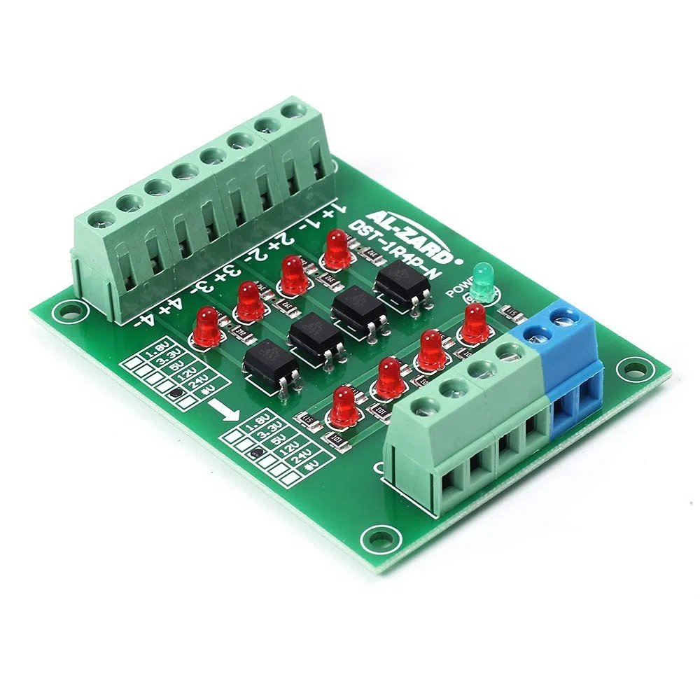 4 Bits Optoacoplador Aislador 24 V A 5 V PLC Señal Convertidora Placa