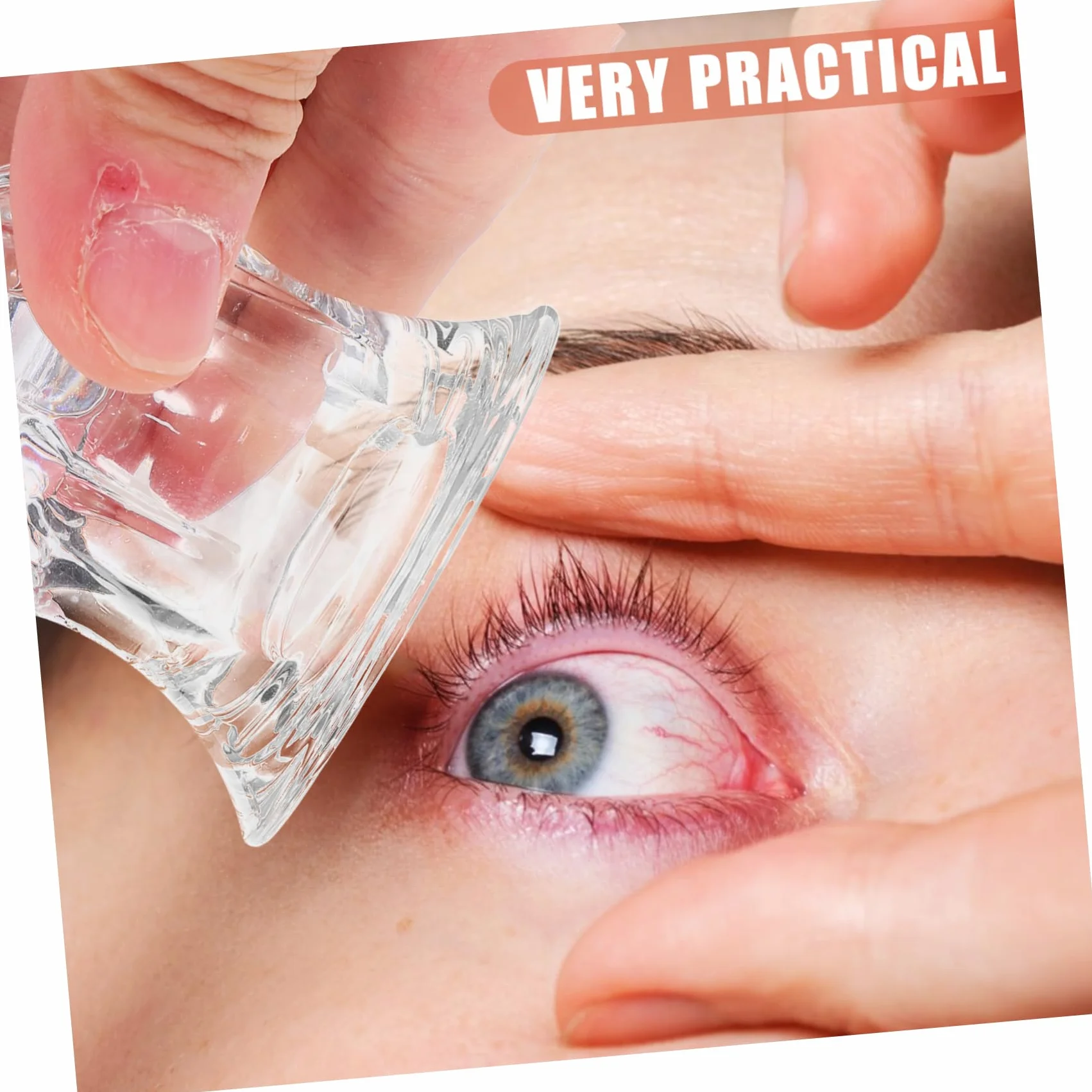 LIFKOME 2piezas Vaso De Vidrio Para Lavado De Ojos Transparente De Tazas Portátiles De Baño Ocular Compactas Diseño Práctico y Ligero Para Uso Casa y Viaje