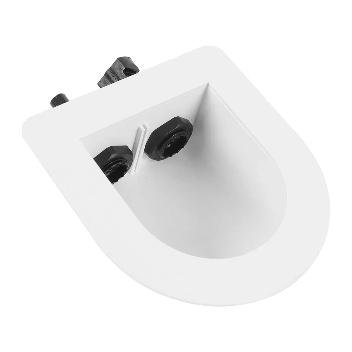 Caja de conexiones de cable doble curvado para entrada de energía solar con enchufes y tomas fotovoltaicas. Soporte para placa solar de ABS impermeable.