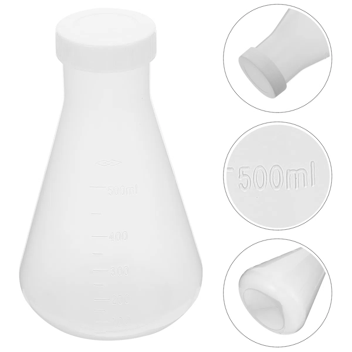 ULTECHNOVO 3 Piezas Matraz De Plastico Vidrio Erlenmeyer Matraz Cónico De Plástico Petaca De Plástico Juguete Cerebral Matraz Erlenmeyer Profesional Laboratorio Páginas Niño Reutilizable