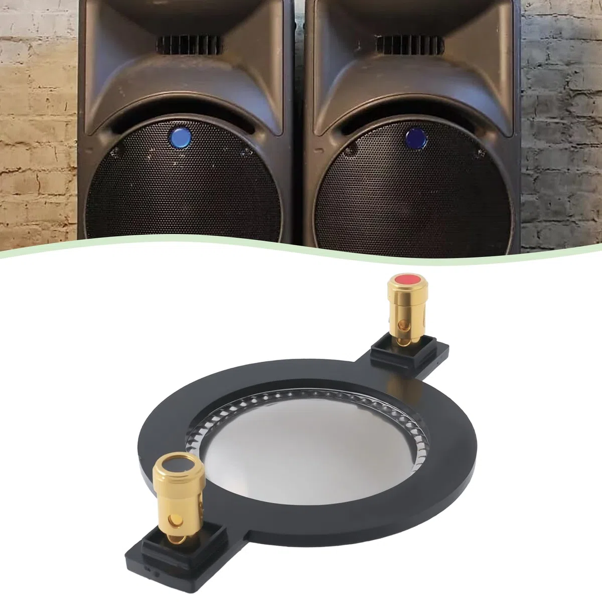 ECSiNG Bobina de alta voz de 44,4 mm, 8 ohmios, repuesto de diafragma de película de titanio compatible con Mackie SRM-450 C300Z P-Audio BMD-440 para cine en casa