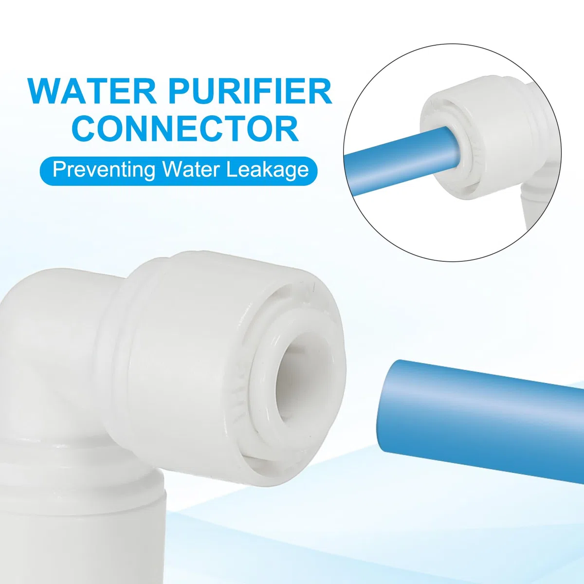 PATIKIL 15pcs Conector de Codo para Agua Purificador, Conexión Rápida Adaptador para Filtro Tubo, 1/4" a 1/4" para Tubos Manguera Fontanería Sistema RO/DI Ósmosis Inversa Frigorífico