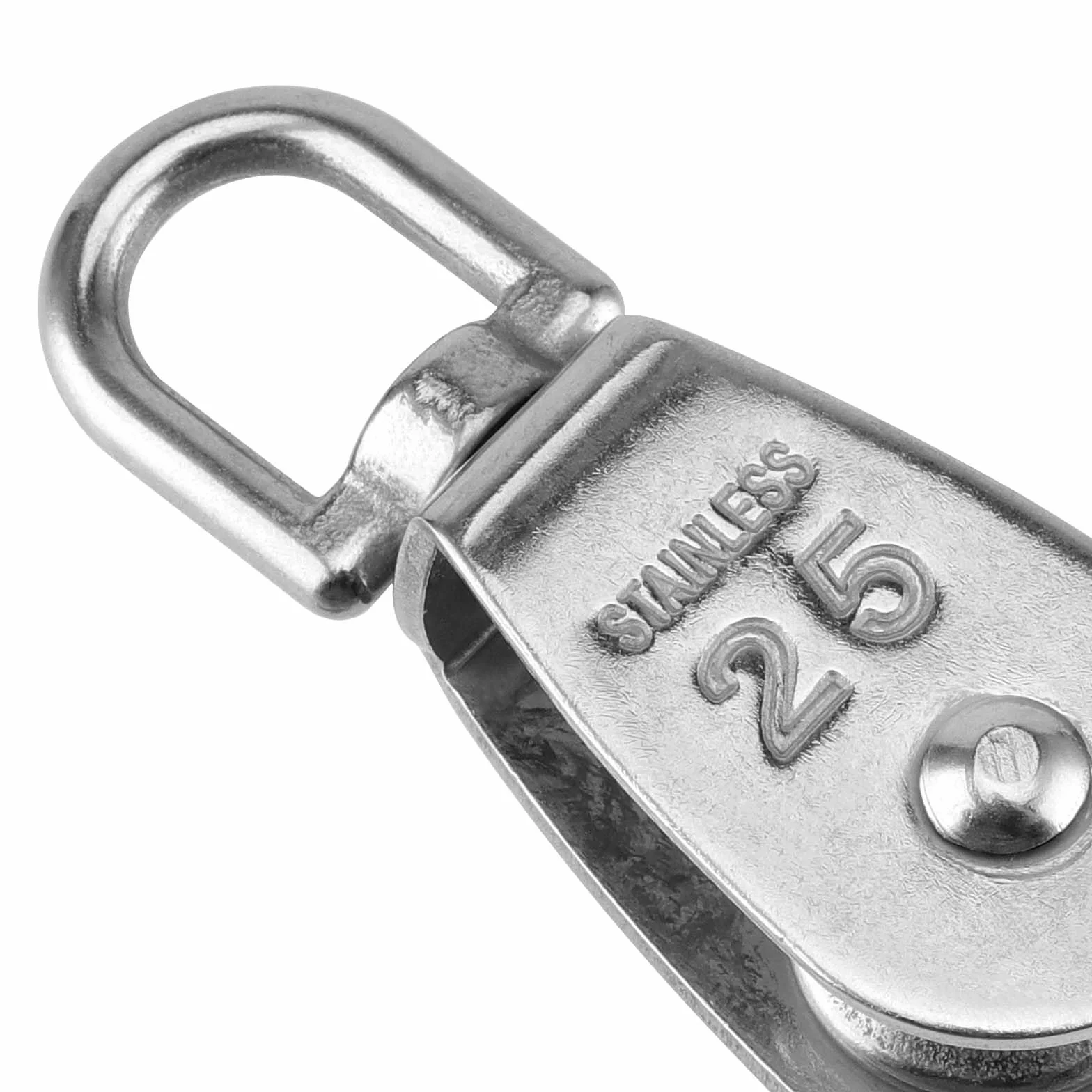 4 poleas M25 de acero inoxidable 304, para cables de alambre de hasta 11 mm de diámetro, rollo individual para interior y exterior, capacidad de carga 150 kg