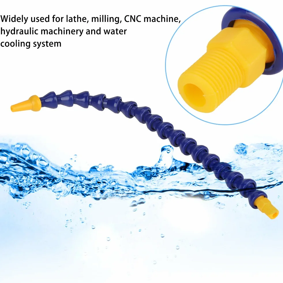 10 Tubos de Refrigeración de Aceite Flexible 1/8 BSPT con Válvula Ajustable Manguera de Plástico para Refrigerante Lavadora CNC Máquina de Corte Enfriamiento