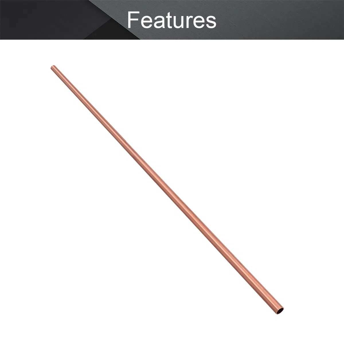MroMax Tubo redondo de cobre de 50 cm de largo de 7 mm de diámetro interior x 8 mm de diámetro exterior x 500 mm de largo, tubo recto de cobre rojo, barra redonda de 1,64 pies para proyectos de