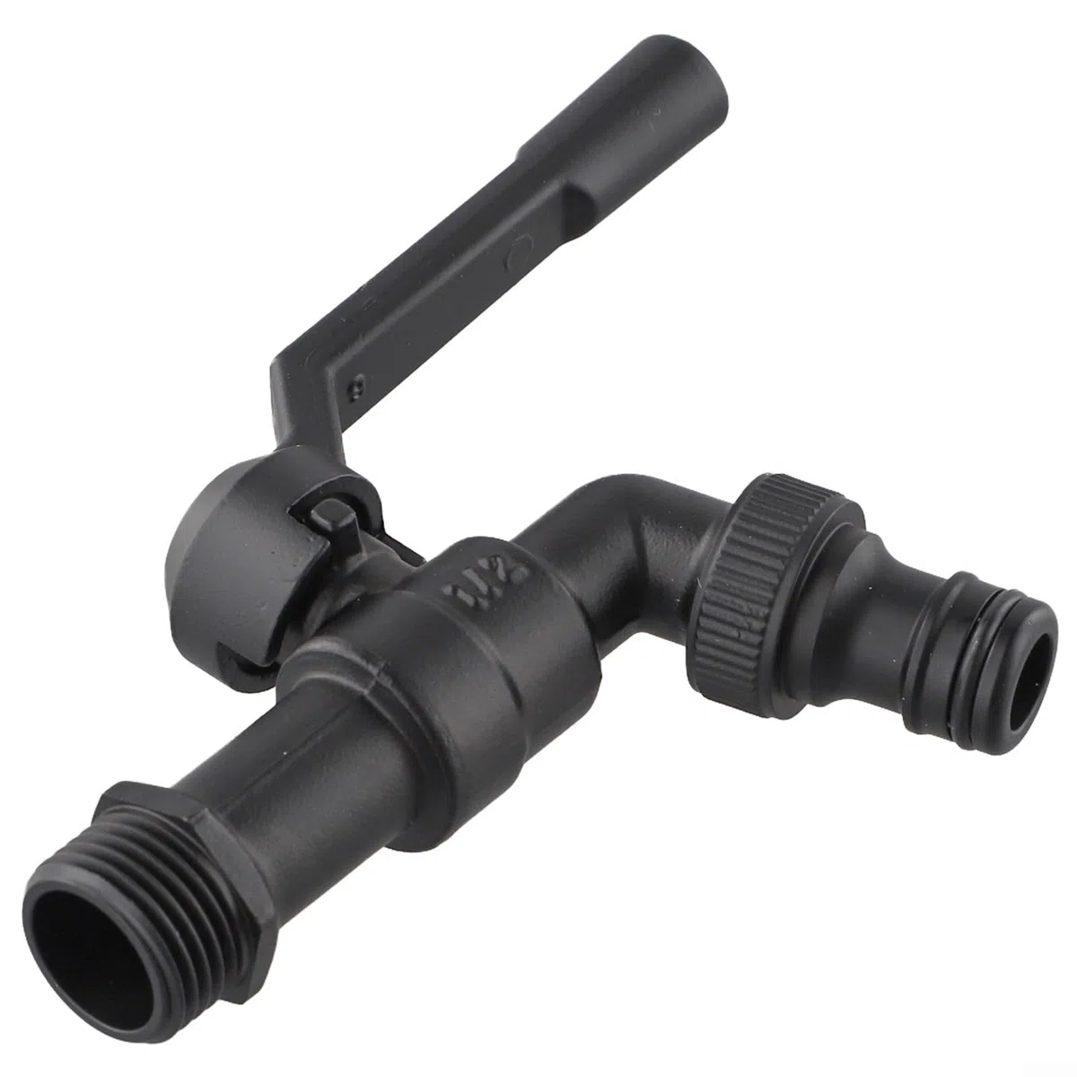 Grifo exterior de latón negro, diseño de salida doble, construcción de cobre, componente anticongelante (una sola cabeza)