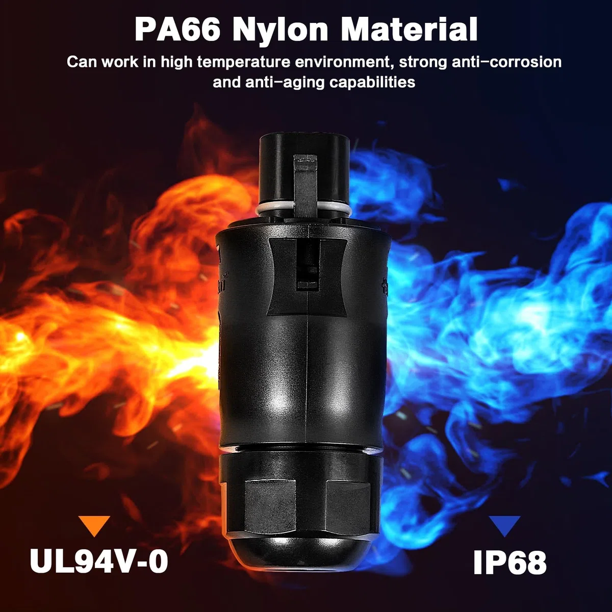 Jadeshay Conector Solar,Betteri BC01 Conector de Alimentación Macho IP68 Impermeable Conector de Cable 3 Pines para Microinversores Hoymiles Deye