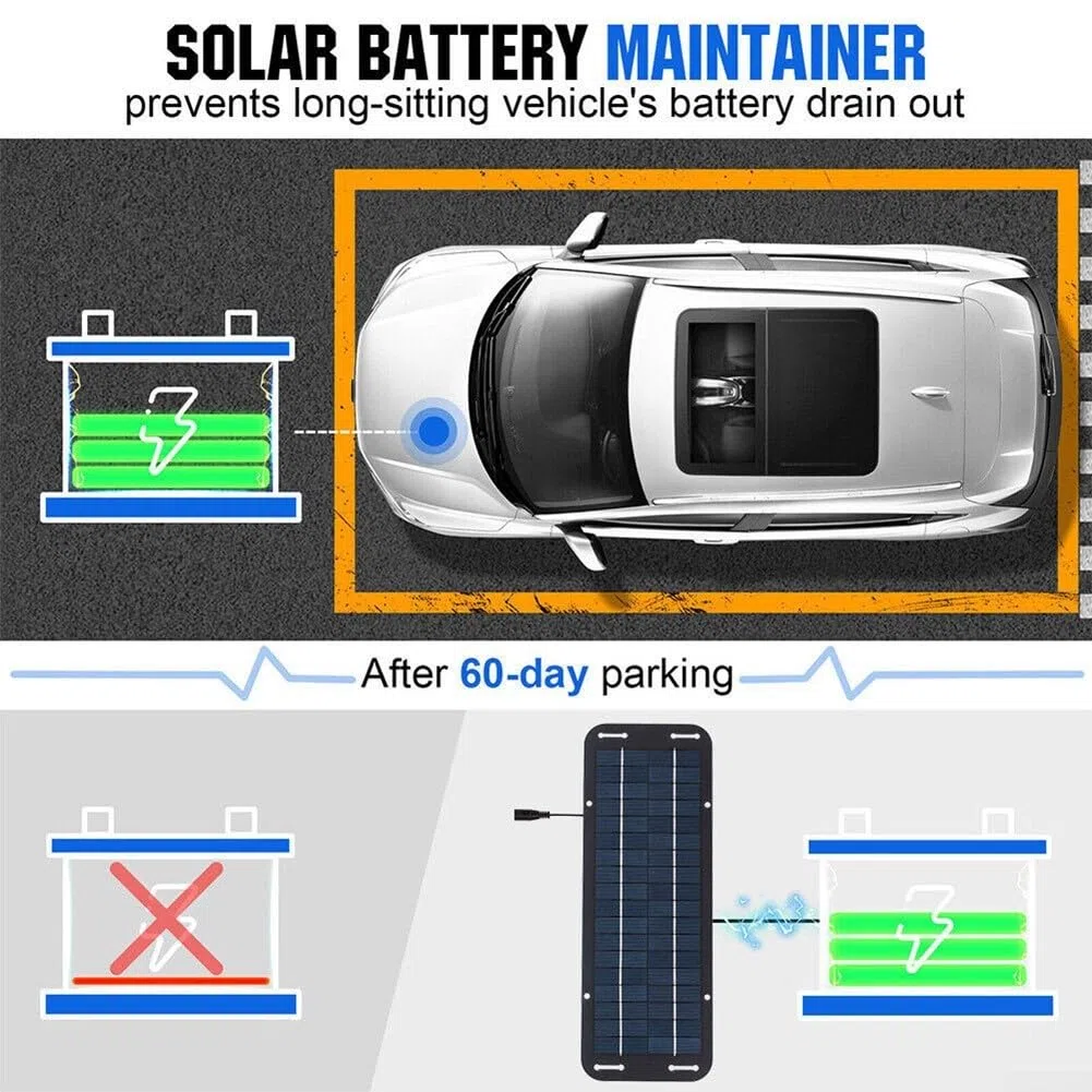Kit de cargador de batería solar portátil de 30 W, solución eficiente para mantenimiento del vehículo