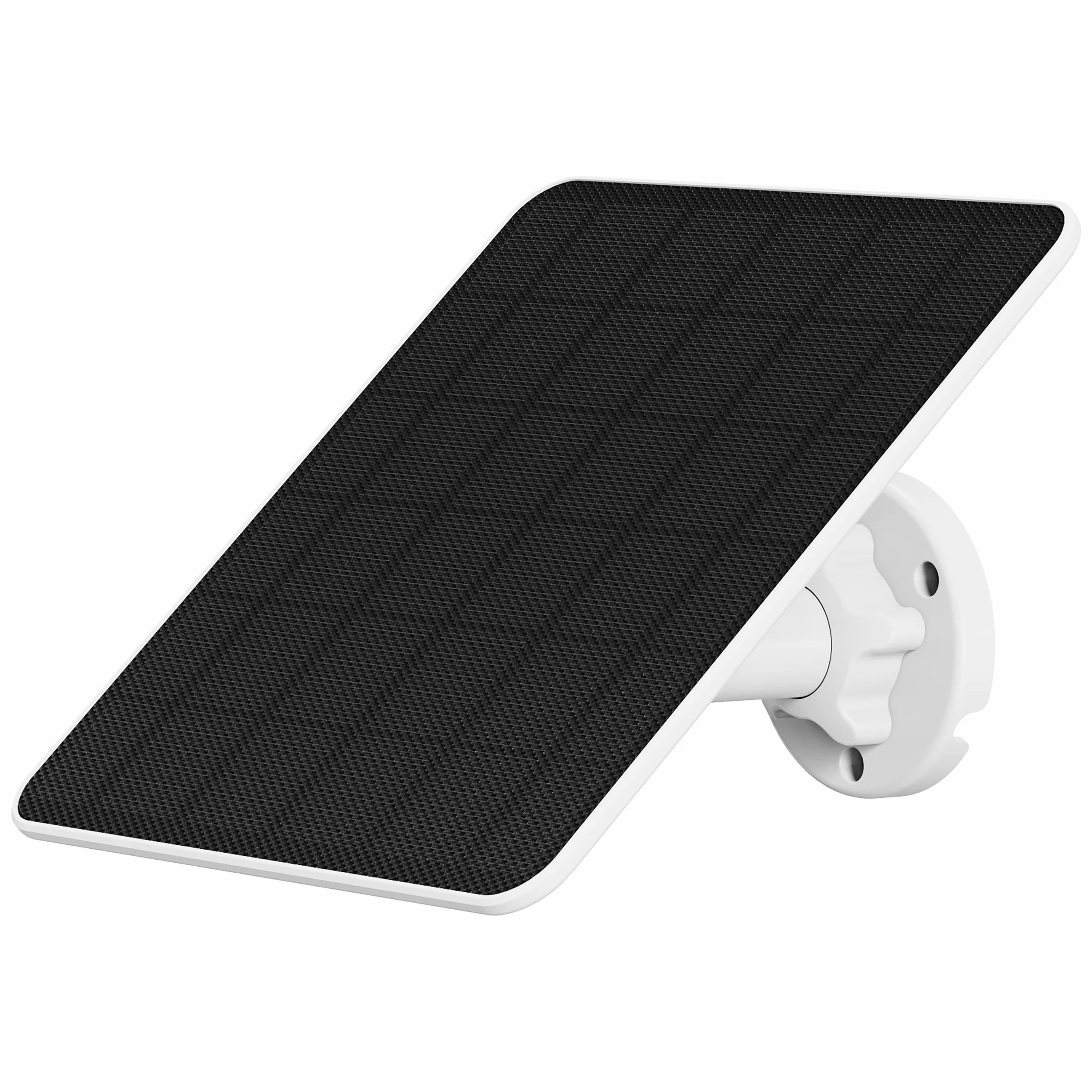 Panel Solar 6W NIVIAN para Cámaras de Seguridad IP, USB Tipo C y MicroUSB, Soporte Ajustable, Blanco, Plástico
