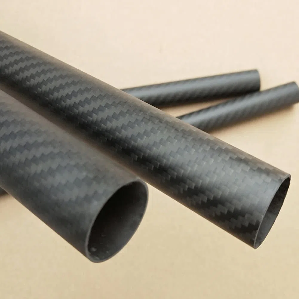 (2 piezas) Tubo de fibra de carbono 3K, longitud 500 mm, diámetro exterior 5 mm, diámetro interior 3 mm, sarga mate, para marco UAV.