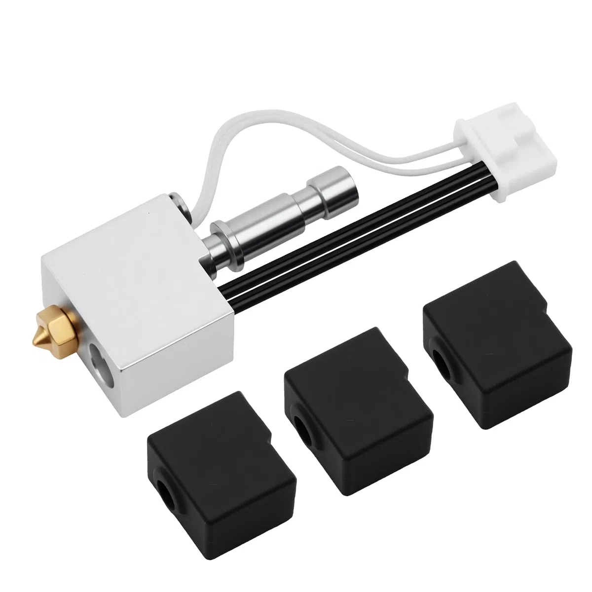 Kit Hotend Cerámico para Anycubic Kobra S1 Combo, 1 Hotend, Acero Endurecido de 0,4mm, 2 Fundas de Silicona, Compatible con Kobra S1/Combo/ACE Pro, Extrusor para Impresora 3D