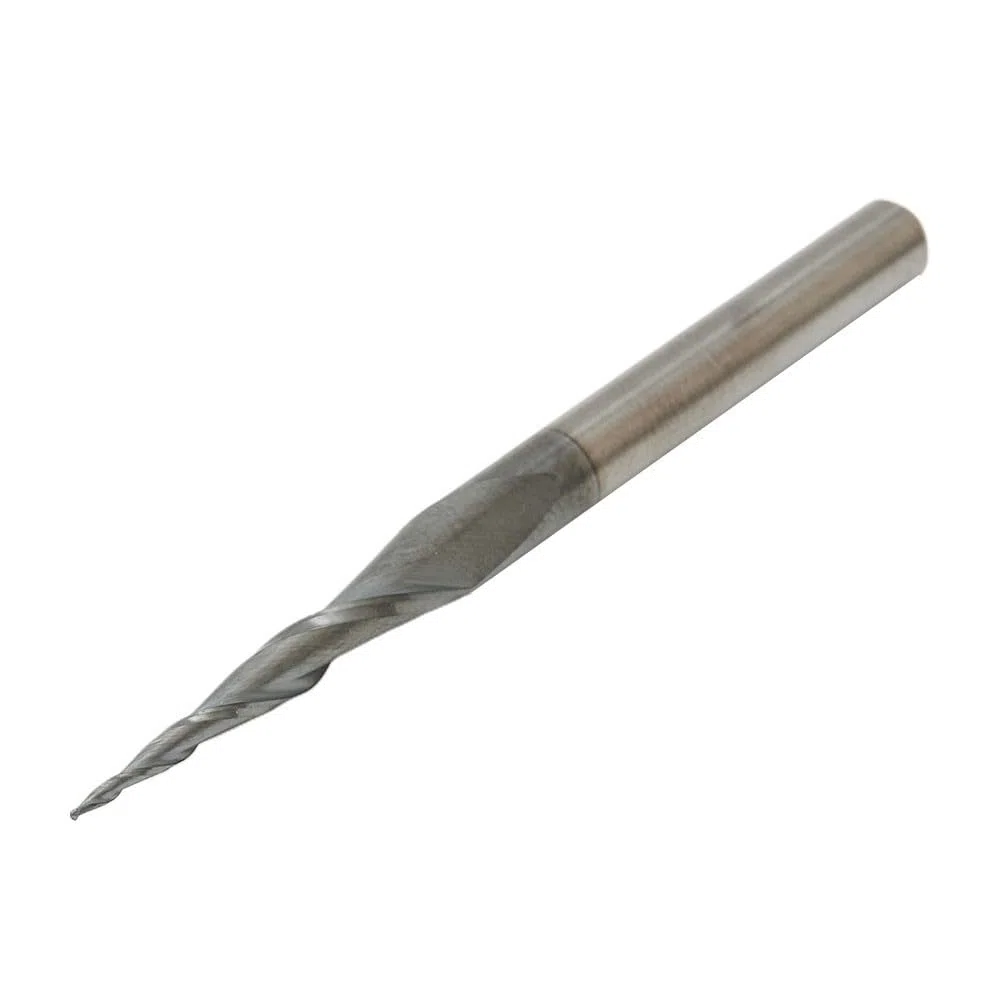 SPORTARC Fresa de punta de bola cónica, fresa de carburo, broca de enrutador CNC, radio de 0,25 mm, vástago de 4 mm, revestimiento de TiAlN para acero inoxidable, aluminio