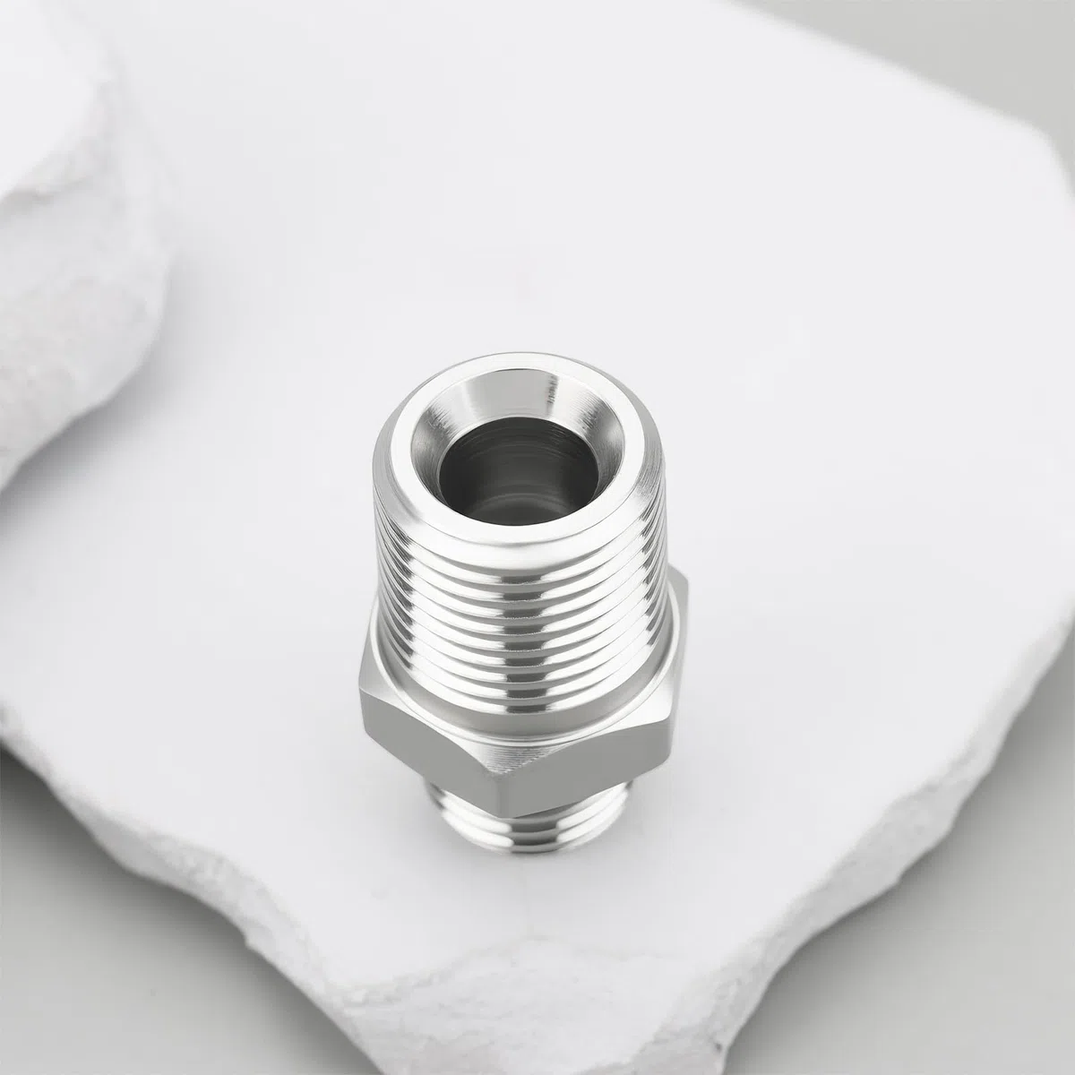 ECSiNG Adaptador Hidráulico de Acero Al Carbono M14 A 3/8 NPT de 2 Piezas para Sistemas Hidráulicos de Miniexcavadoras.
