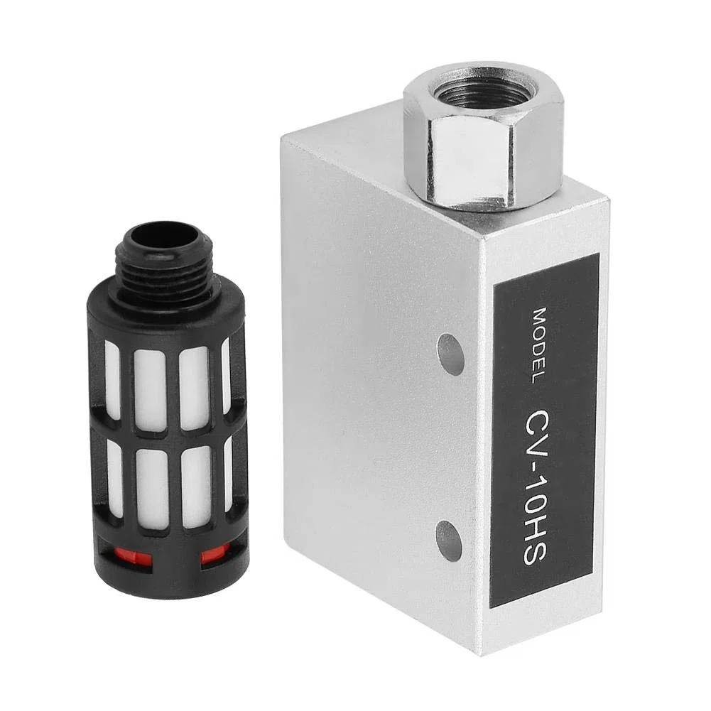 Fafeicy Regulador de Vacío CV-10HS Eyector Aleación Aluminio Neumático Boquilla 1.0mm para Generador de Vacío y Sistemas Aire