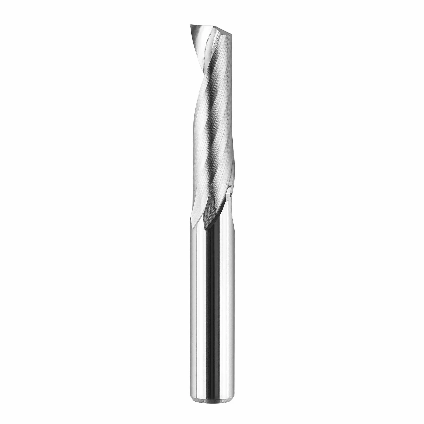 SpeTool Fresa CNC 6mm de Carburo de Tungsteno Sólido para Aluminio y Madera - Un Solo Filo, Longitud de Corte 22mm - para Latón