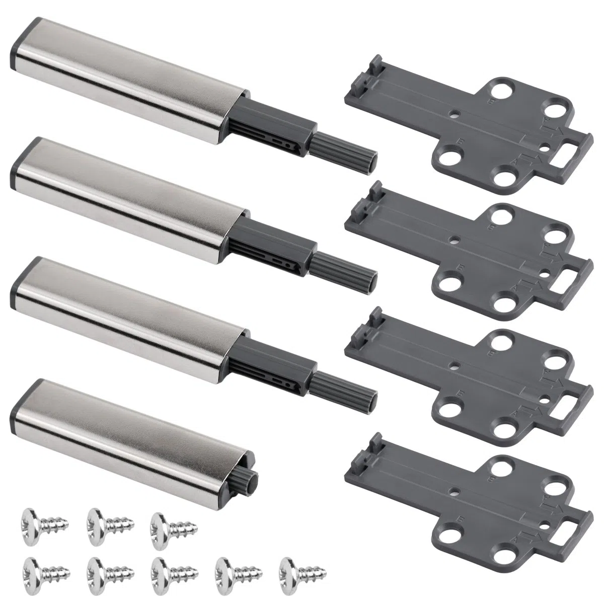 Abrepuertas de presión amortiguador apto como repuesto para armario IKEA BESTA Push to Open Puertas Tip On (4 unidades)