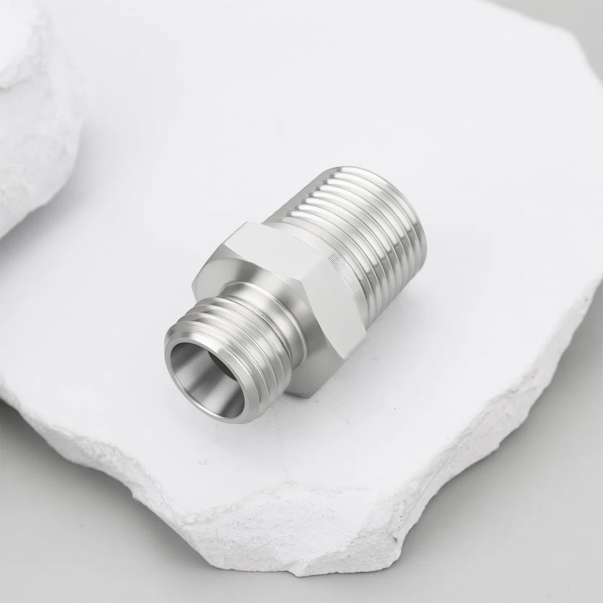 ECSiNG Adaptador Hidráulico de Acero Al Carbono M14 A 3/8 NPT de 2 Piezas para Sistemas Hidráulicos de Miniexcavadoras.
