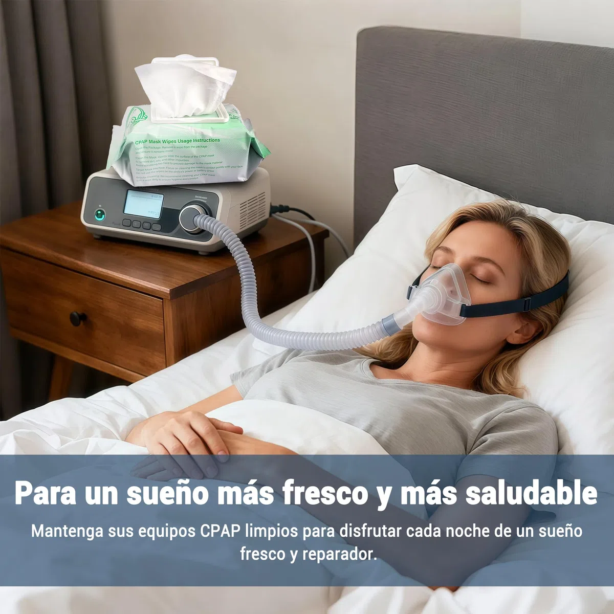 160 Toallitas de Limpieza CPAP para Máscara CPAP - Sin Alcohol, Sin Perfume, Suaves - Limpieza Sin Enjuague para Accesorios CPAP