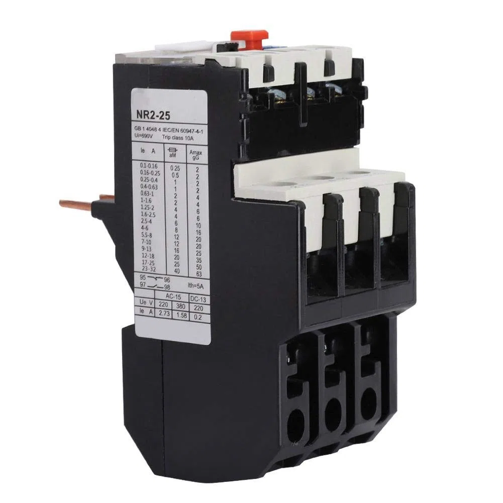 Relé de Sobrecarga Térmica NR2-25, Protección de Motor, 1.6-2.5A, 50-60Hz, 690V