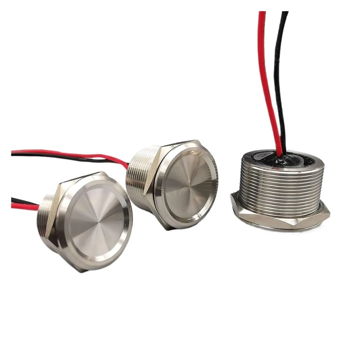 1pcs rruptores táctiles piezoeléctricos Impermeables de Acero Inoxidable 16 mm 19 mm 22 mm 25 mm Botón momentáneo Capacitivo Abierto Normal(16mm)