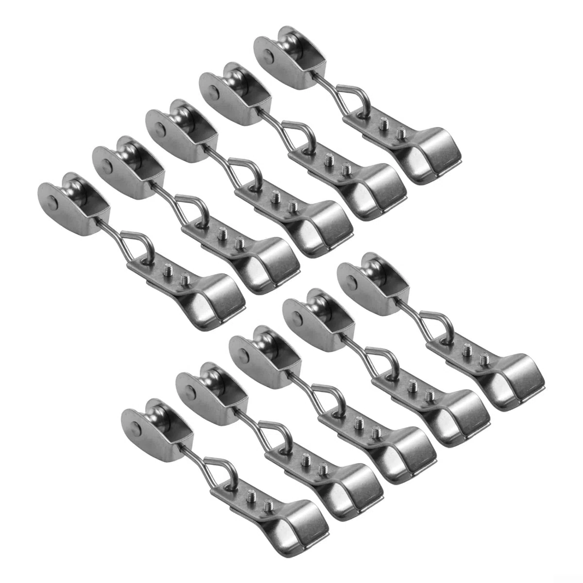 Kit de Rueda de polea de Vela de Sombra, 10 Abrazaderas Resistentes para instalación en jardín al Aire Libre, Accesorios de Cuerda de Alambre de 165 mm