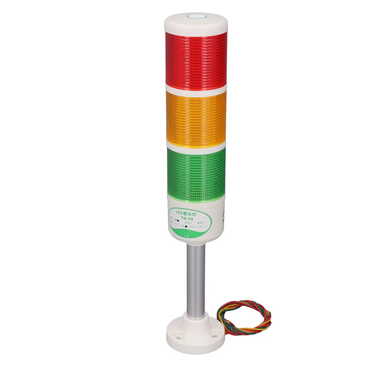 Elprico LED LED Tower Light Advertencia Industrial Lámpara de Visualización de Señal para Dispositivos para Dispositivos (24V)