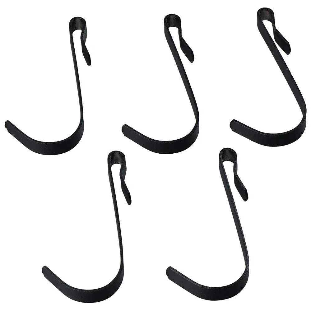 5 ganchos de acero inoxidable en forma de S, ganchos a presión, tubo cuadrado atado para el hogar, cocina, baño, gancho pequeño, gancho plano para tarjetas