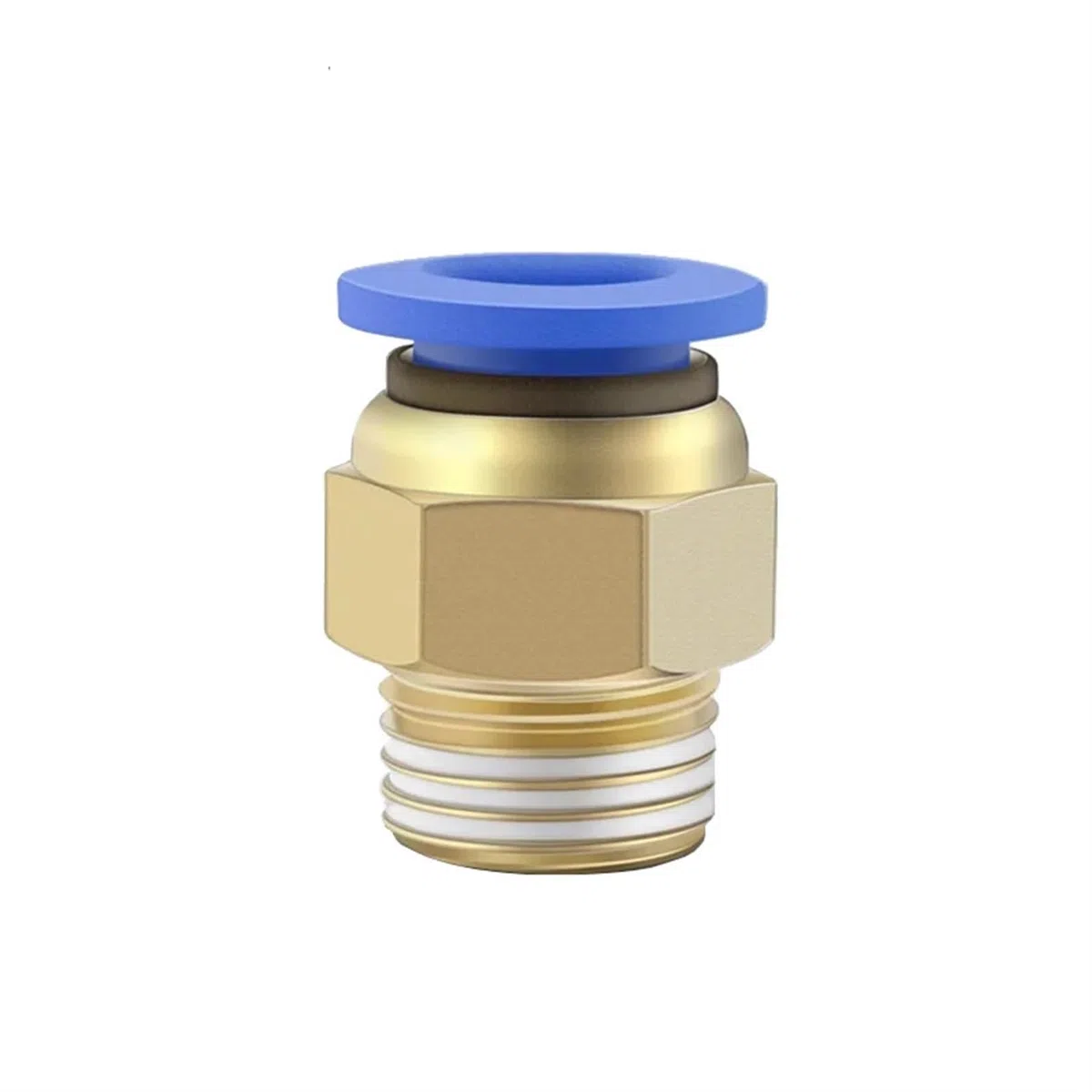 Tubo de 4mm, 6mm, 8mm y 10mm a M5, M6, M8, M10, M12, M14, rosca macho, conector rápido neumático de aire de un toque, 5 uds.(PC8-M10x1.5 PCS)