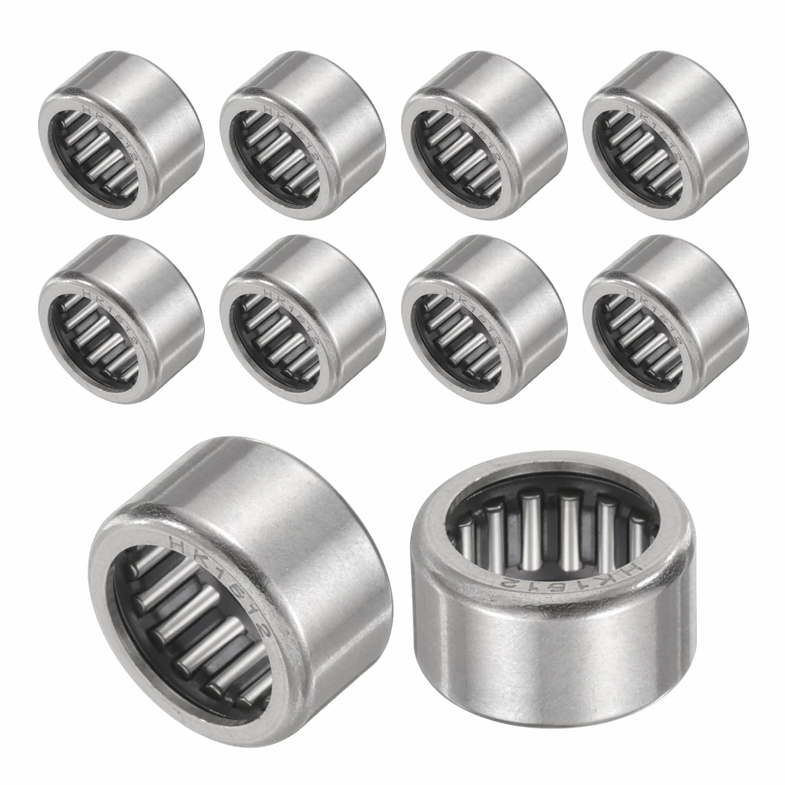 QUARKZMAN 10 Piezas de Rodamientos de Agujas HK1512 16x21x12mm, Rodamiento de Acero Resistente a la Temperatura