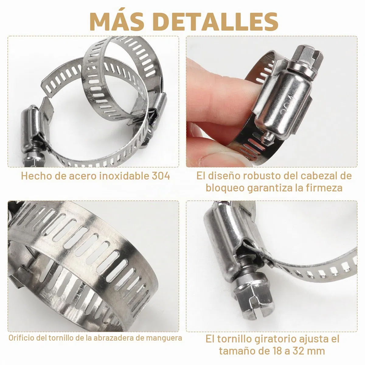 Válvula antirretorno de latón, 1 pulgada, filtro de succión con tope de retorno, válvula de pie, válvula antirretorno con 4 abrazaderas (18-32 mm) y 2 conexiones de manguera de 20 mm/Ø 25 mm