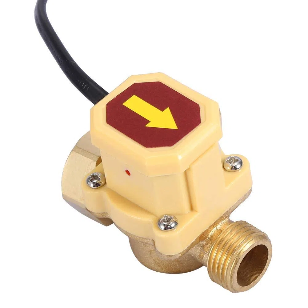 Interruptor del sensor de flujo de agua, G3/4-G1/2 Rosca Bomba de agua Sensor de flujo ajustable Presión Interruptor de control automático 220V, Sensor de interruptor de control de flujo de agua