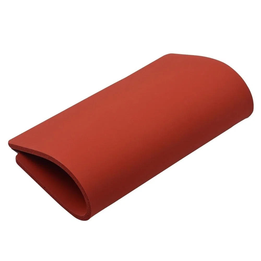 Lámina de esponja de silicona de celda cerrada de 100 mm, 500 mm y 150 mm, alfombrilla de espuma de goma de silicona roja autoadhesiva, 1 unidad(200x200x5mm)